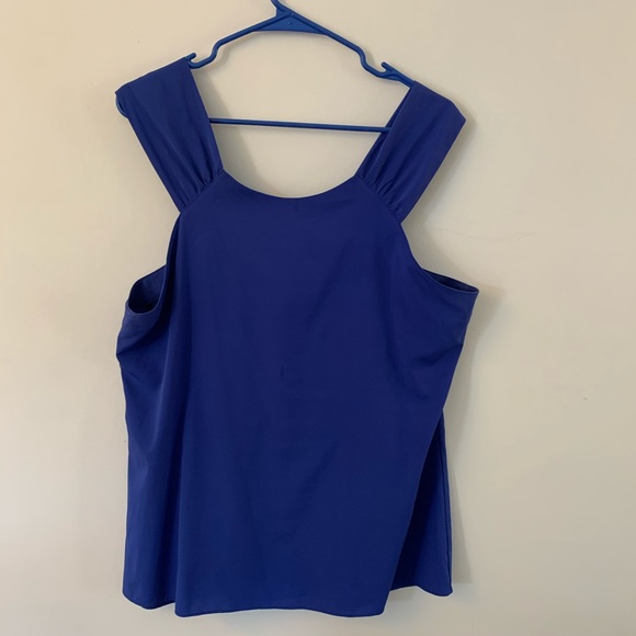 Banana Republic Blue Blouse W Bow XL - Picture 5 of 5